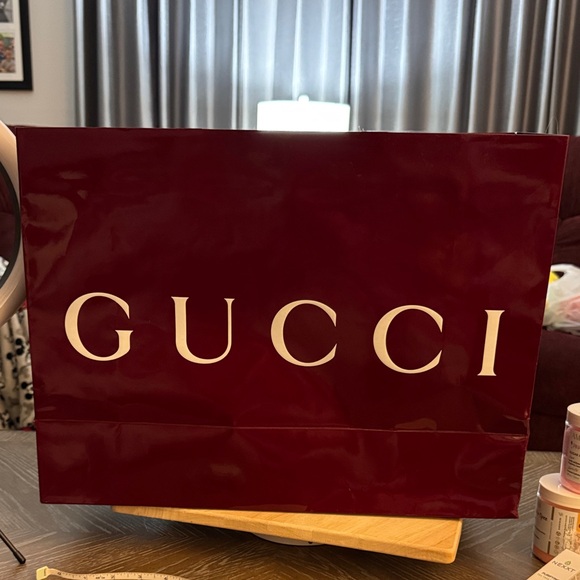 Gucci Other - Gucci Deep Red Shopping Bag